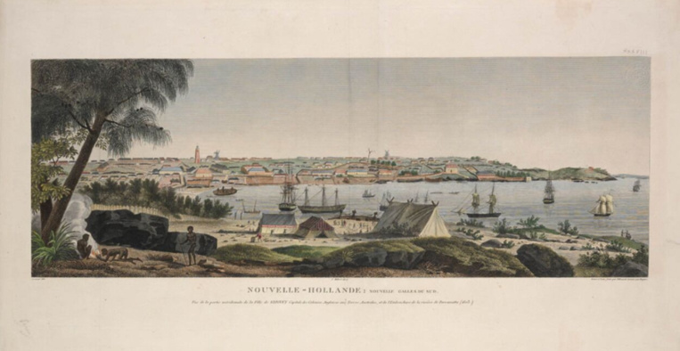 L’Australie, alors encore appelée Nouvelle-Hollande, lors de l’escale de L’Uranie en Nouvelle Galles du Sud. L’Australie, alors encore appelée Nouvelle-Hollande, lors de l’escale de L’Uranie en Nouvelle Galles du Sud.