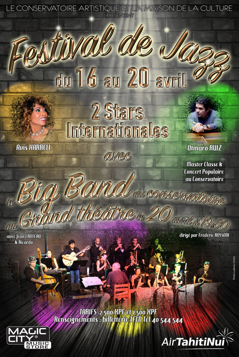Le premier Festival international de jazz aura lieu du 16 au 20 avril à Papeete.