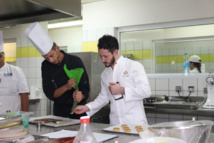 Cédric Chevalier avec Cédric Grolet pendant la finale. Cédric Chevalier avec Cédric Grolet pendant la finale.