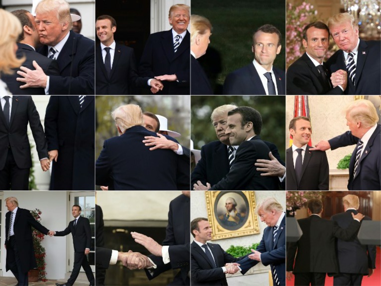 La relation "touchy-feely" Macron/Trump fait rire l'Amérique