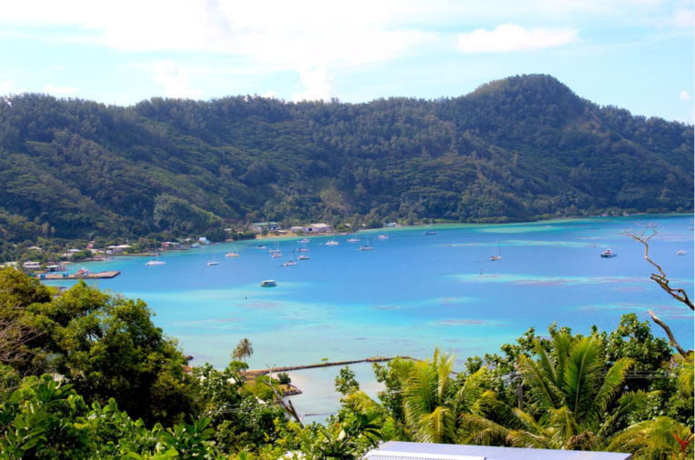 Une vue de la baie de Rikitea depuis la pension Chez Bianca et Benoît. Une vue de la baie de Rikitea depuis la pension Chez Bianca et Benoît.