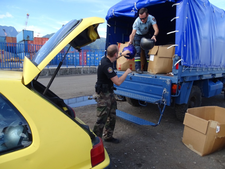 Plus de 200 casques ont été détruits lundi à Motu Uta.