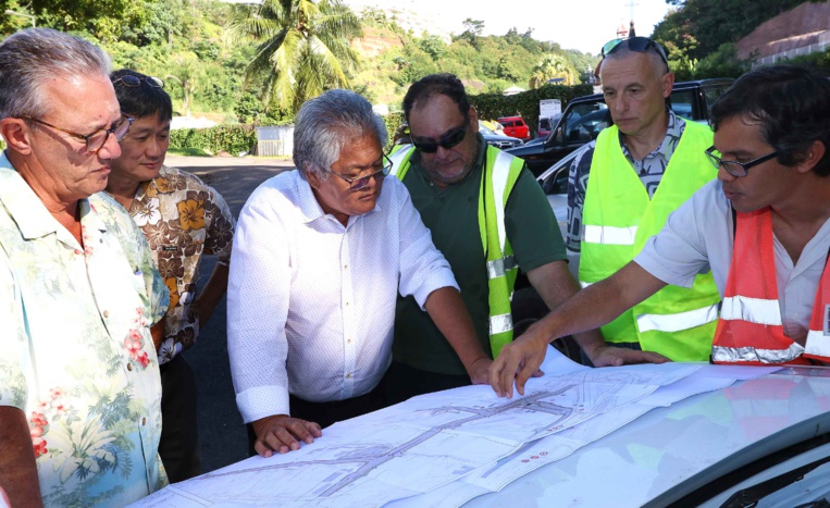 Le ministre a effectué une visite des chantiers à Papeete, mercredi dernier.