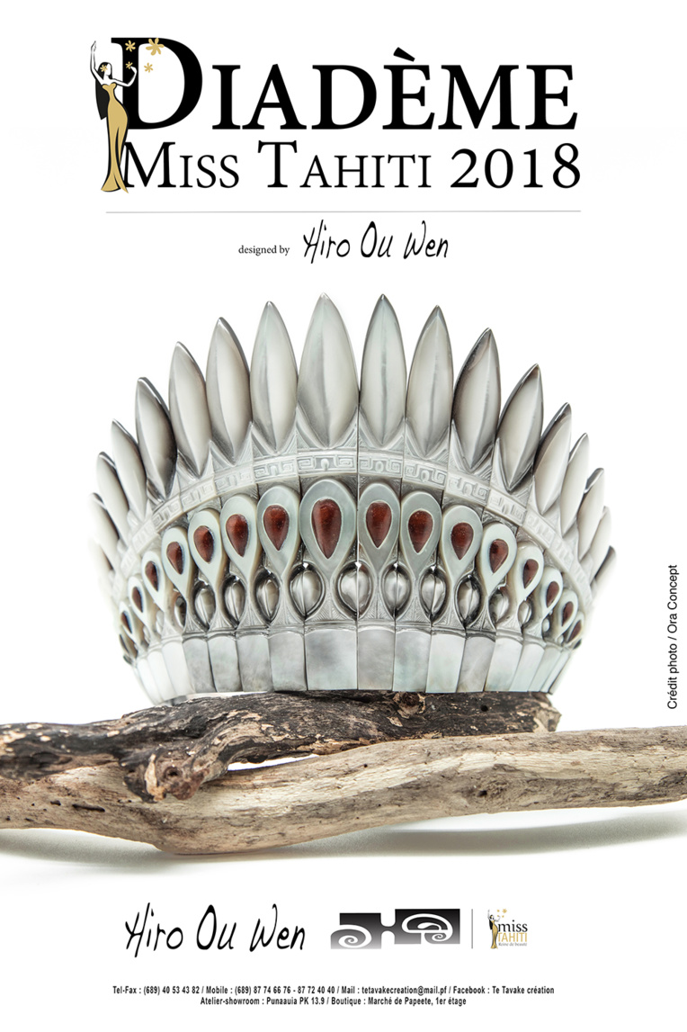 Le diadème que portera Miss Tahiti 2018 dévoilé Le diadème que portera Miss Tahiti 2018 dévoilé