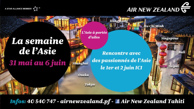 Air New Zealand organise sa 1ère "semaine de l’Asie"