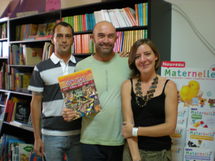Toerau, le scénariste, Gotz, l'illustrateur, et Julie, la libraire.