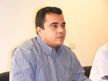 Teva Rohfritsch lors de la présentation des dispositifs à la presse le 07 juillet