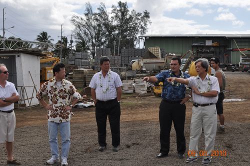La zone de construction du nouvel immeuble commercial