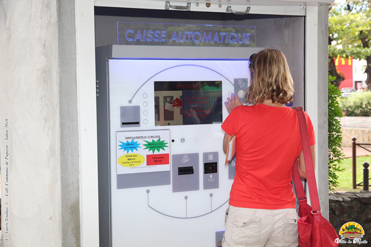 Une caisse automatique pour le parking de Tarahoi Une caisse automatique pour le parking de Tarahoi