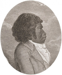Ce portrait  de Bennelong, supposé fidèle, a été effectué lors de son séjour à Londres.