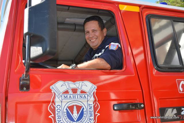 Richard Haupuni, chef de corps des sapeurs-pompiers de Mahina.
