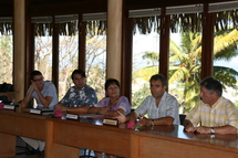 De g. à d. : Renaud Meltz, Vincent Dropsy, Louise Peltzer, Marcel le Pennec