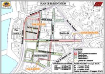 Plan N° 1 : zone pilote du marché municipal et de l’hôtel de Ville