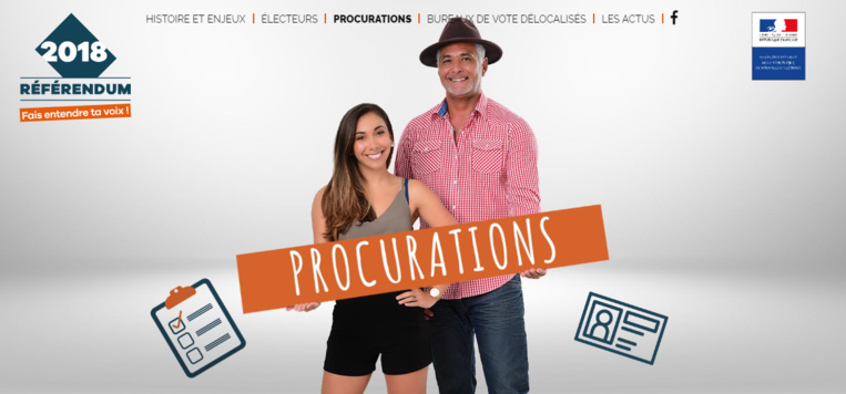 Référendum en Nouvelle-Calédonie : vote par procuration Référendum en Nouvelle-Calédonie : vote par procuration