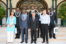Visite protocolaire d'une délégation du Gabon, conduite par M. Jean-François NTOUTOUME EMANE, Maire de la Libreville