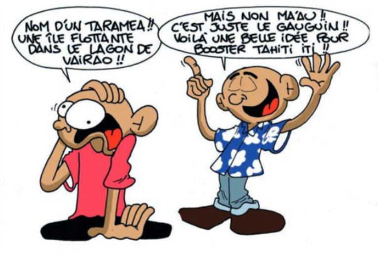 " Le Paul Gauguin fait escale à Vairao " par Munoz " Le Paul Gauguin fait escale à Vairao " par Munoz
