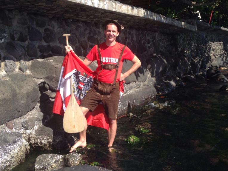 Bernhard Walzl, un Autrichien aux championnats du monde de va’a