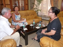 La Présidente du CESC reçoit les missionnaires de la BEPIC qui réalisent l'étude d'impact économique du projet de centre pénitencier de Papeari