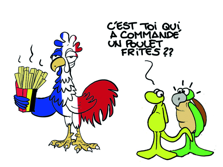 " Foot : France-Belgique " vu par Munoz " Foot : France-Belgique " vu par Munoz