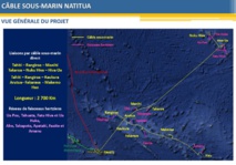 Le plan original du déploiement de Natitua. L'itinéraire a un peu évolué pour contourner des obstacles sous-marins, et le câble parcourra finalement 2800 kilomètres