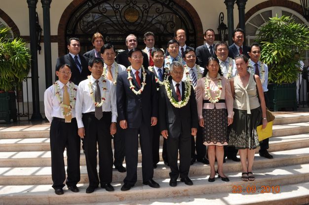 Les Dirigeants de la China union Pay ( cup) en visite officielle