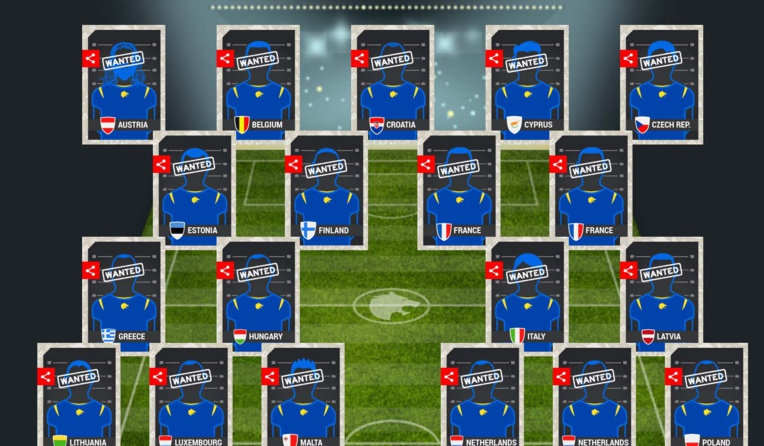 Europol dévoile l'équipe de foot "la plus recherchée" Europol dévoile l'équipe de foot "la plus recherchée"