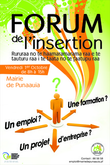 Forum de l'insertion économique de Punaauia