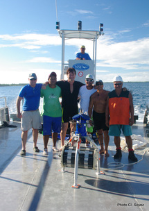 Opération pilote sur l’atoll de Hao: Rencontre de la mission IFREMER et du navire « Fleur Australe »