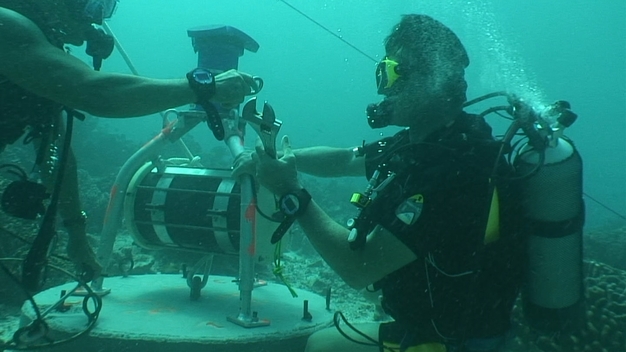Opération pilote sur l’atoll de Hao: Rencontre de la mission IFREMER et du navire « Fleur Australe »