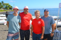 Jean-Christophe Gonneaud (en troisième position) entouré de trois des cinq membres de la fédération handisports polynésienne ayant suivi la formation de "classificateur" en Australie : Jérémie Le Fort, Clyde Ebb et Alain Barrere.