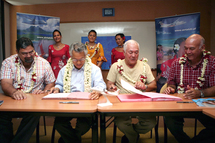 Signature de convention entre le Pays et la compagnie aérienne Air Tahiti
