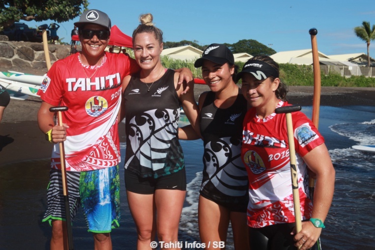 Hinatea Bernadino, à gauche, après la finale V1 sur 500m