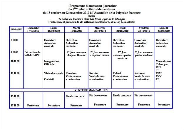 9ème edition du salon des Australes
