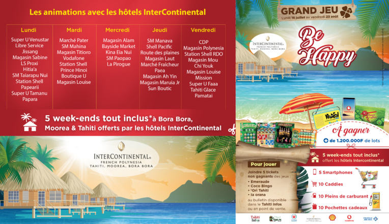 Grand jeu concours Be Happy : La caravane du Tiurai débutera lundi 30 juillet