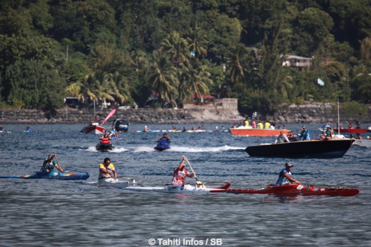 Les quatre rameurs de tête à l'issue du premier tour