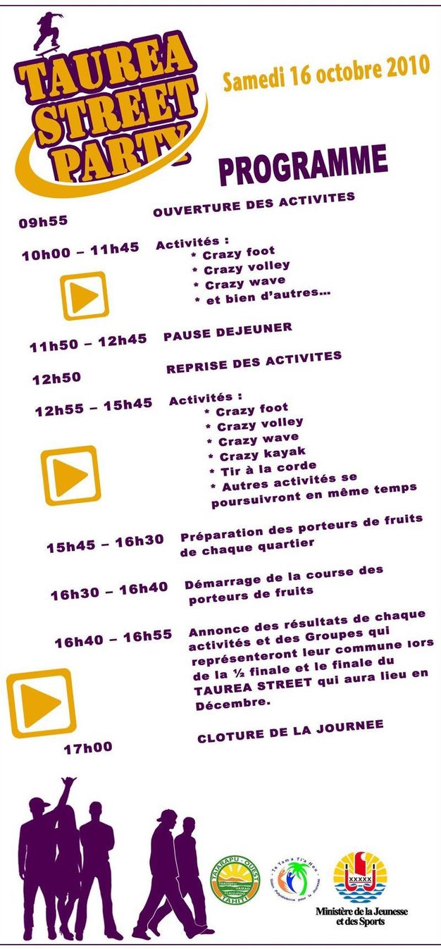 «Taurea street party : animations inter quartiers au stade de football de Vairao »