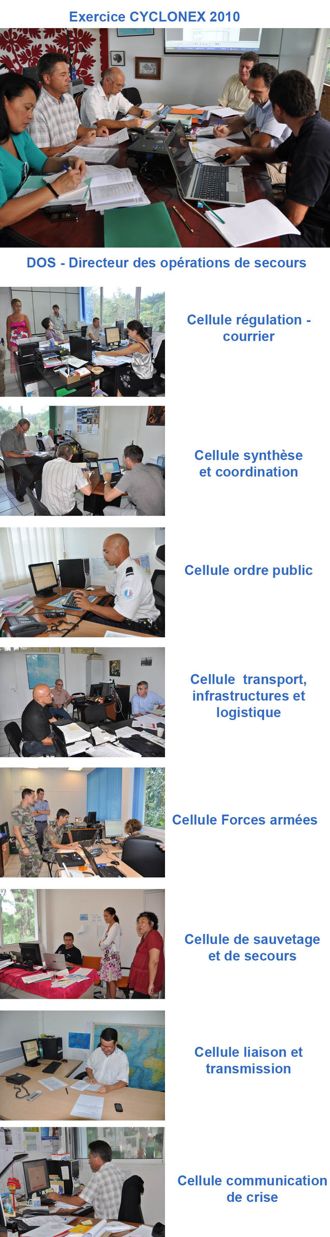 Excercice cyclone  au Haut-Commissariat