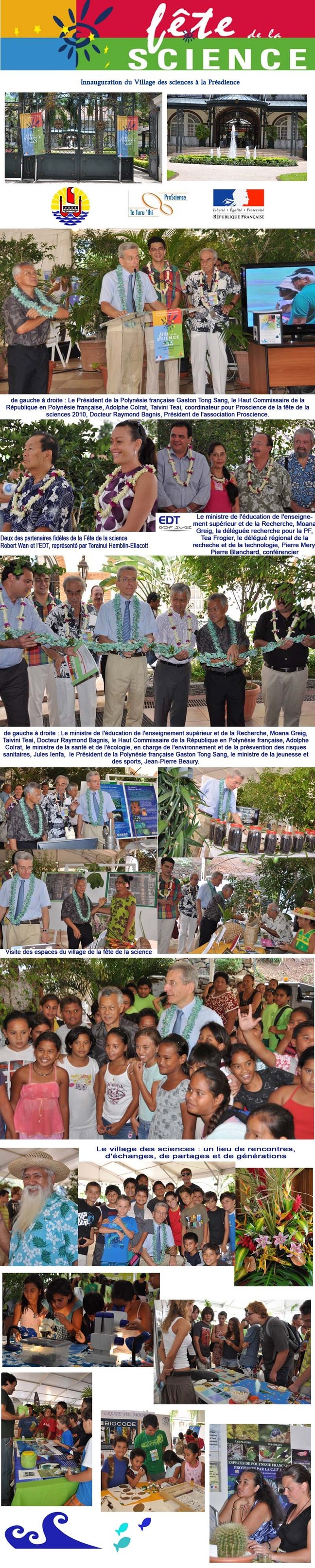 Inauguration de la 19ème fête de la science à la Présidence