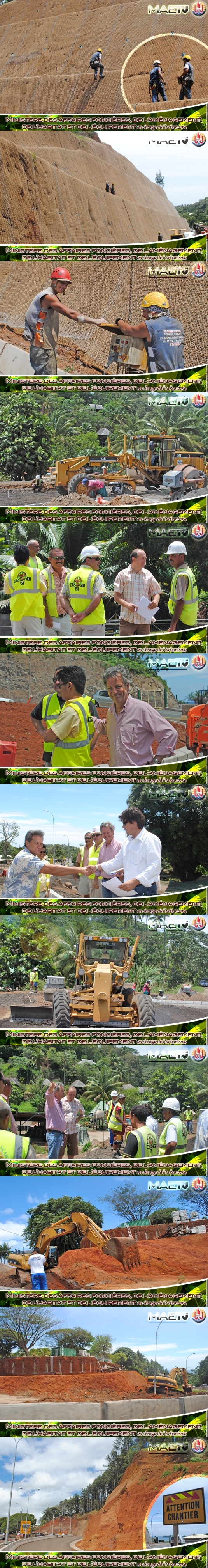 CHANTIER DU COL DU TAHARA’A: la fin prévue pour avril 2011.
