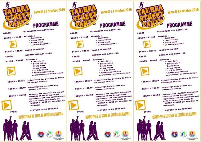 «Taurea street party : animations inter quartiers au stade du collège de Mahina»