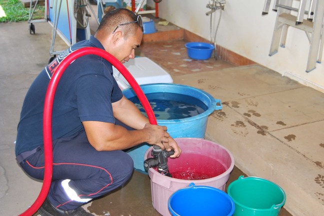 Casse importante sur le réseau hydraulique de Pirae : Mise en place d’un dispositif d’approvisionnement en eau.