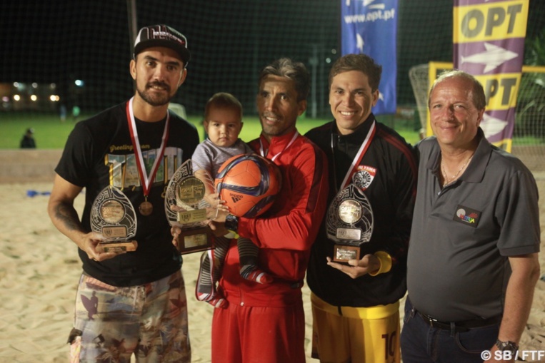 Jonathan Torohia, Teva Zaveroni, Tearii Labaste et Jean-François Martin, Pdg de l'OPT Jonathan Torohia, Teva Zaveroni, Tearii Labaste et Jean-François Martin, Pdg de l'OPT