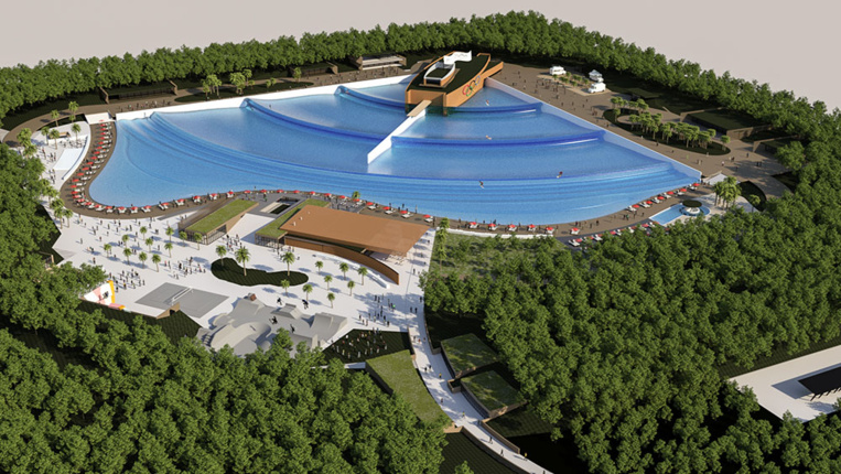 Landes: première piscine pour surf, les JO-2024 en ligne de mire