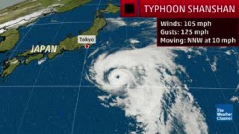 Le typhon Shanshan longe la côte est du Japon, épargne Tokyo