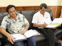 Conventions DDC pour des travaux de voirie à Fare Ute  et la sécurisation du marché de Papeete