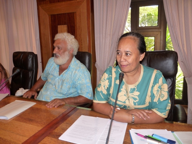 Les rapporteurs (de droite à gauche) : madame Lucie TIFFENAT et monsieur Ronald TEROROTUA