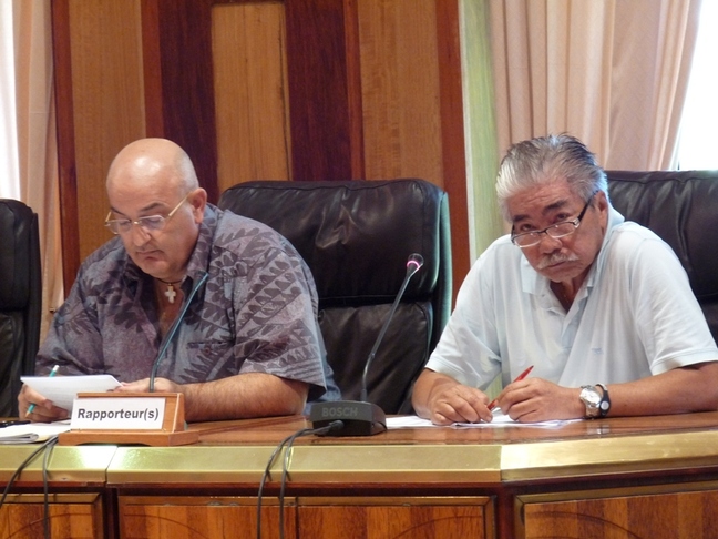 Les deux rapporteurs (de gauche à droite) : messieurs Joël CARILLO et Joseph CHAUSSOY
