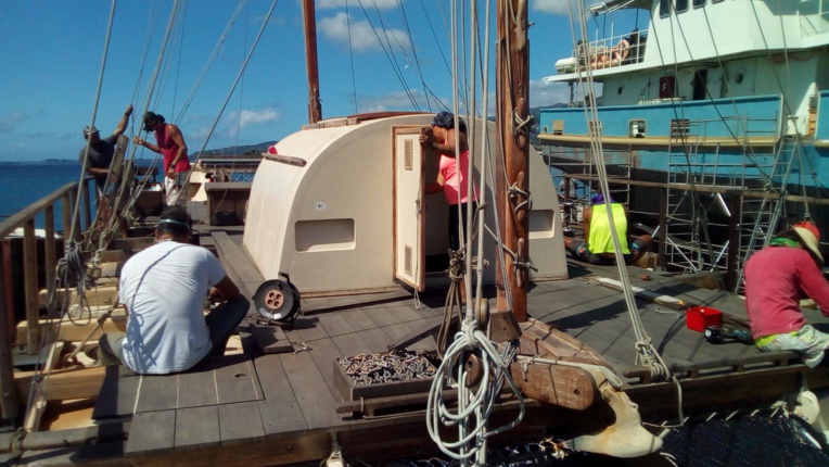 Faafaite fait escale au chantier naval Technimarine