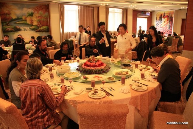 reçus en grandes pompes!