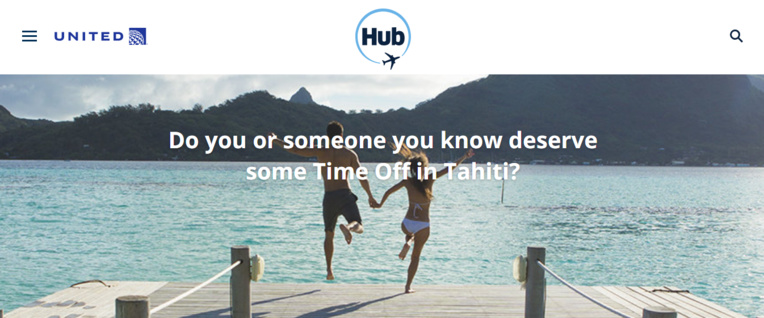 United Airlines offre un voyage à Tahiti à un Américain ayant un travail difficile United Airlines offre un voyage à Tahiti à un Américain ayant un travail difficile